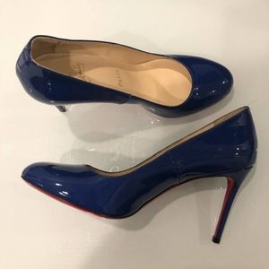 Christian Louboutin Navy Blue Patent Leather Heels